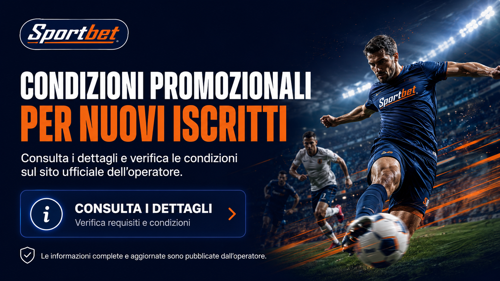 Banner informativo Sportbet sulle iniziative sportive